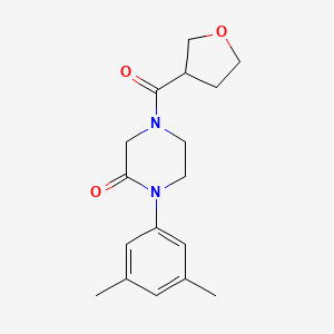 1-(3,5-dimethylphenyl)-4-(tetrahydrofuran-3-ylcarbonyl)piperazin-2-one