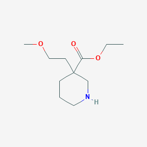 ethyl 3-(2-methoxyethyl)piperidine-3-carboxylate