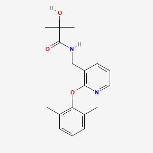 molecular formula C18H22N2O3 B5951537 N-{[2-(2,6-dimethylphenoxy)pyridin-3-yl]methyl}-2-hydroxy-2-methylpropanamide 