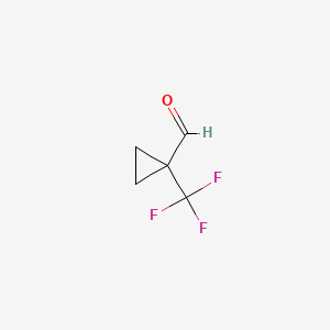 molecular formula C5H5F3O B595154 1-(三氟甲基)环丙烷甲醛 CAS No. 1229311-61-8