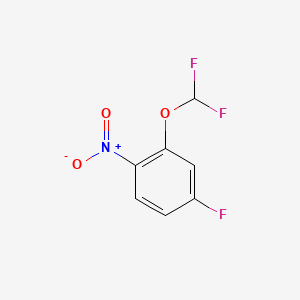 molecular formula C7H4F3NO3 B595156 2-(Difluoromethoxy)-4-fluoro-1-nitrobenzene CAS No. 1214329-62-0