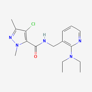 4-chloro-N-{[2-(diethylamino)pyridin-3-yl]methyl}-1,3-dimethyl-1H-pyrazole-5-carboxamide