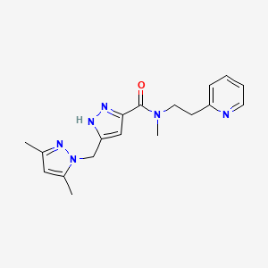 5-[(3,5-dimethyl-1H-pyrazol-1-yl)methyl]-N-methyl-N-(2-pyridin-2-ylethyl)-1H-pyrazole-3-carboxamide