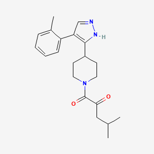 4-methyl-1-{4-[4-(2-methylphenyl)-1H-pyrazol-5-yl]piperidin-1-yl}-1-oxopentan-2-one