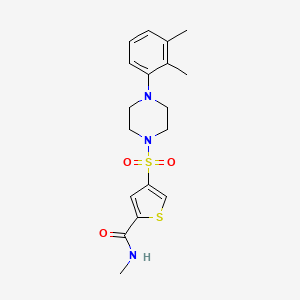 molecular formula C18H23N3O3S2 B5951622 4-{[4-(2,3-dimethylphenyl)-1-piperazinyl]sulfonyl}-N-methyl-2-thiophenecarboxamide 