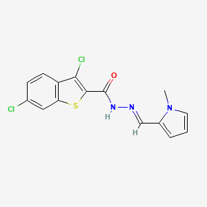 3,6-dichloro-N'-[(1-methyl-1H-pyrrol-2-yl)methylene]-1-benzothiophene-2-carbohydrazide