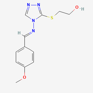 2-({4-[(4-methoxybenzylidene)amino]-4H-1,2,4-triazol-3-yl}thio)ethanol