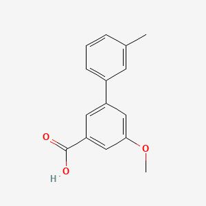 molecular formula C15H14O3 B595168 5-甲氧基-3-(3-甲基苯基)苯甲酸 CAS No. 1261914-44-6