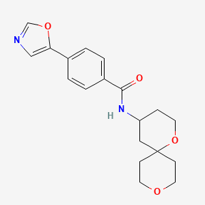 N-1,9-dioxaspiro[5.5]undec-4-yl-4-(1,3-oxazol-5-yl)benzamide