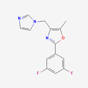 2-(3,5-difluorophenyl)-4-(1H-imidazol-1-ylmethyl)-5-methyl-1,3-oxazole