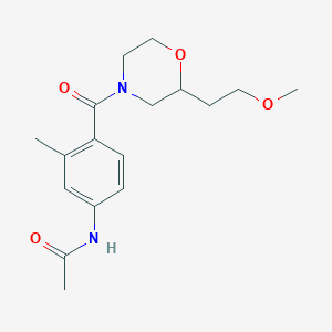 N-(4-{[2-(2-methoxyethyl)morpholin-4-yl]carbonyl}-3-methylphenyl)acetamide