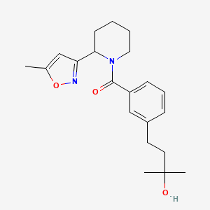 2-methyl-4-(3-{[2-(5-methyl-3-isoxazolyl)-1-piperidinyl]carbonyl}phenyl)-2-butanol