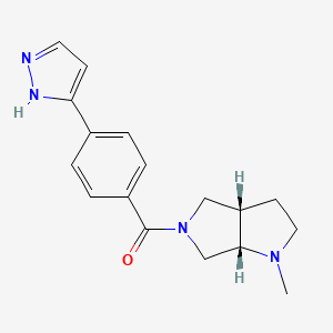 [(3aS,6aS)-1-methyl-2,3,3a,4,6,6a-hexahydropyrrolo[2,3-c]pyrrol-5-yl]-[4-(1H-pyrazol-5-yl)phenyl]methanone