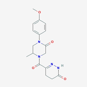 6-{[4-(4-methoxyphenyl)-2-methyl-5-oxo-1-piperazinyl]carbonyl}-4,5-dihydro-3(2H)-pyridazinone