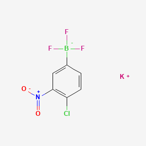 molecular formula C6H3BClF3KNO2 B595180 Potassium (4-chloro-3-nitrophenyl)trifluoroborate CAS No. 1218908-71-4