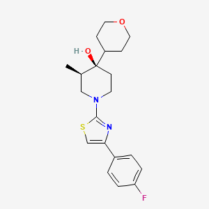 (3R*,4R*)-1-[4-(4-fluorophenyl)-1,3-thiazol-2-yl]-3-methyl-4-(tetrahydro-2H-pyran-4-yl)piperidin-4-ol