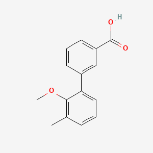 molecular formula C15H14O3 B595184 3-(2-甲氧基-3-甲基苯基)苯甲酸 CAS No. 1215206-06-6