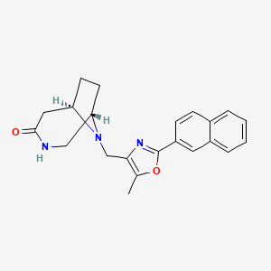 (1S,6R)-9-[(5-methyl-2-naphthalen-2-yl-1,3-oxazol-4-yl)methyl]-3,9-diazabicyclo[4.2.1]nonan-4-one