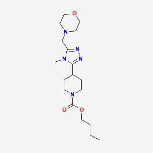 butyl 4-[4-methyl-5-(morpholin-4-ylmethyl)-4H-1,2,4-triazol-3-yl]piperidine-1-carboxylate