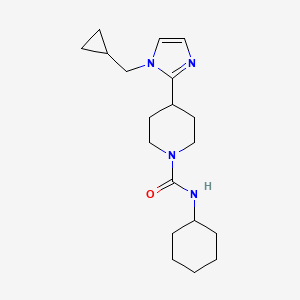 N-cyclohexyl-4-[1-(cyclopropylmethyl)-1H-imidazol-2-yl]-1-piperidinecarboxamide