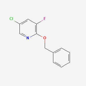 molecular formula C12H9ClFNO B595189 2-(Benzyloxy)-5-chloro-3-fluoropyridine CAS No. 1227622-70-9