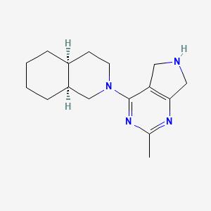 molecular formula C16H24N4 B5951903 (4aS,8aS)-2-(2-methyl-6,7-dihydro-5H-pyrrolo[3,4-d]pyrimidin-4-yl)-3,4,4a,5,6,7,8,8a-octahydro-1H-isoquinoline 