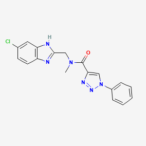 N-[(5-chloro-1H-benzimidazol-2-yl)methyl]-N-methyl-1-phenyl-1H-1,2,3-triazole-4-carboxamide