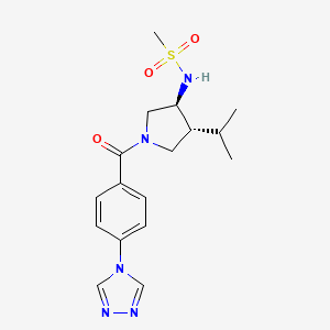 N-{(3S*,4R*)-4-isopropyl-1-[4-(4H-1,2,4-triazol-4-yl)benzoyl]-3-pyrrolidinyl}methanesulfonamide