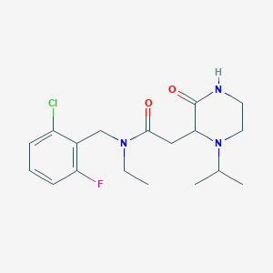 N-(2-chloro-6-fluorobenzyl)-N-ethyl-2-(1-isopropyl-3-oxo-2-piperazinyl)acetamide