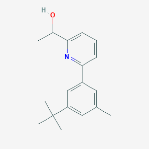 molecular formula C18H23NO B5951947 1-[6-(3-tert-butyl-5-methylphenyl)pyridin-2-yl]ethanol 