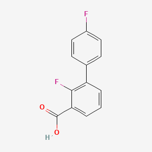 molecular formula C13H8F2O2 B595195 2-氟-3-(4-氟苯基)苯甲酸 CAS No. 1214332-32-7