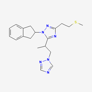 1-(2,3-dihydro-1H-inden-2-yl)-3-[2-(methylthio)ethyl]-5-[1-methyl-2-(1H-1,2,4-triazol-1-yl)ethyl]-1H-1,2,4-triazole