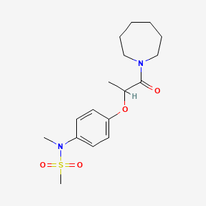 N-{4-[2-(1-azepanyl)-1-methyl-2-oxoethoxy]phenyl}-N-methylmethanesulfonamide