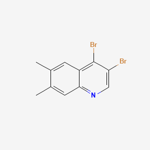 molecular formula C11H9Br2N B595197 3,4-Dibromo-6,7-dimethylquinoline CAS No. 1209751-24-5