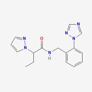 2-(1H-pyrazol-1-yl)-N-[2-(1H-1,2,4-triazol-1-yl)benzyl]butanamide