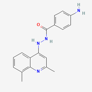 molecular formula C18H18N4O B5951991 4-amino-N'-(2,8-dimethylquinolin-4-yl)benzohydrazide 