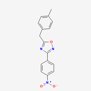 molecular formula C16H13N3O3 B5952022 5-(4-methylbenzyl)-3-(4-nitrophenyl)-1,2,4-oxadiazole 