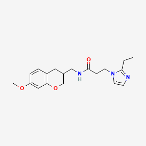 3-(2-ethyl-1H-imidazol-1-yl)-N-[(7-methoxy-3,4-dihydro-2H-chromen-3-yl)methyl]propanamide