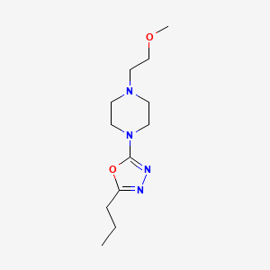 molecular formula C12H22N4O2 B5952043 1-(2-methoxyethyl)-4-(5-propyl-1,3,4-oxadiazol-2-yl)piperazine 