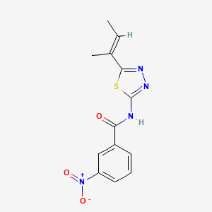 N-[5-[(E)-but-2-en-2-yl]-1,3,4-thiadiazol-2-yl]-3-nitrobenzamide