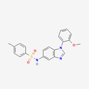 molecular formula C21H19N3O3S B5952077 N-[1-(2-methoxyphenyl)-1H-benzimidazol-5-yl]-4-methylbenzenesulfonamide 