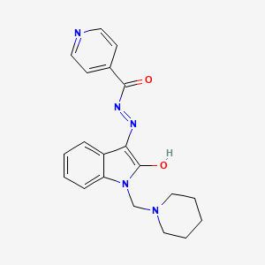 N-[2-hydroxy-1-(piperidin-1-ylmethyl)indol-3-yl]iminopyridine-4-carboxamide