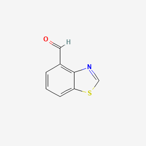 molecular formula C8H5NOS B595210 苯并[d]噻唑-4-甲醛 CAS No. 1213833-90-9