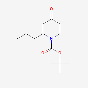 molecular formula C13H23NO3 B595212 tert-Butyl 4-oxo-2-propylpiperidine-1-carboxylate CAS No. 1245643-80-4