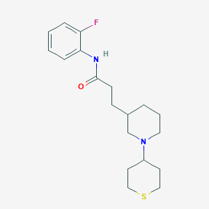 N-(2-fluorophenyl)-3-[1-(tetrahydro-2H-thiopyran-4-yl)-3-piperidinyl]propanamide