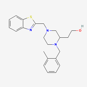 2-[4-(1,3-benzothiazol-2-ylmethyl)-1-(2-methylbenzyl)-2-piperazinyl]ethanol