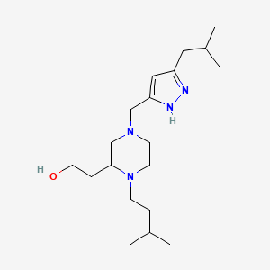 2-[4-[(5-isobutyl-1H-pyrazol-3-yl)methyl]-1-(3-methylbutyl)-2-piperazinyl]ethanol