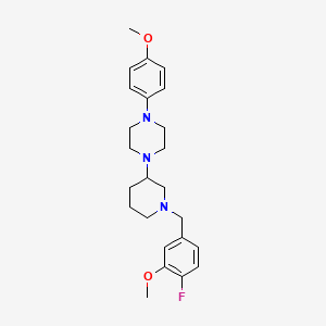 1-[1-(4-fluoro-3-methoxybenzyl)-3-piperidinyl]-4-(4-methoxyphenyl)piperazine