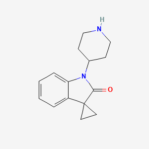 molecular formula C15H18N2O B595217 1'-(Piperidin-4-yl)spiro[cyclopropane-1,3'-indolin]-2'-one CAS No. 1358667-56-7