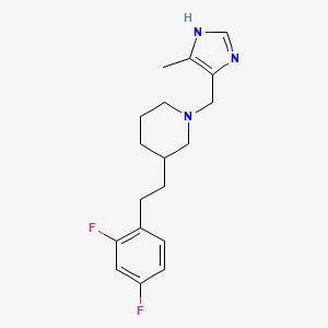 3-[2-(2,4-difluorophenyl)ethyl]-1-[(4-methyl-1H-imidazol-5-yl)methyl]piperidine